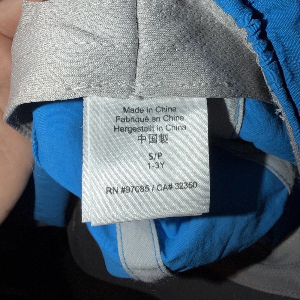 Outdoor Research Sun Runner Cap in a bright blue color. 1-3yr Baby